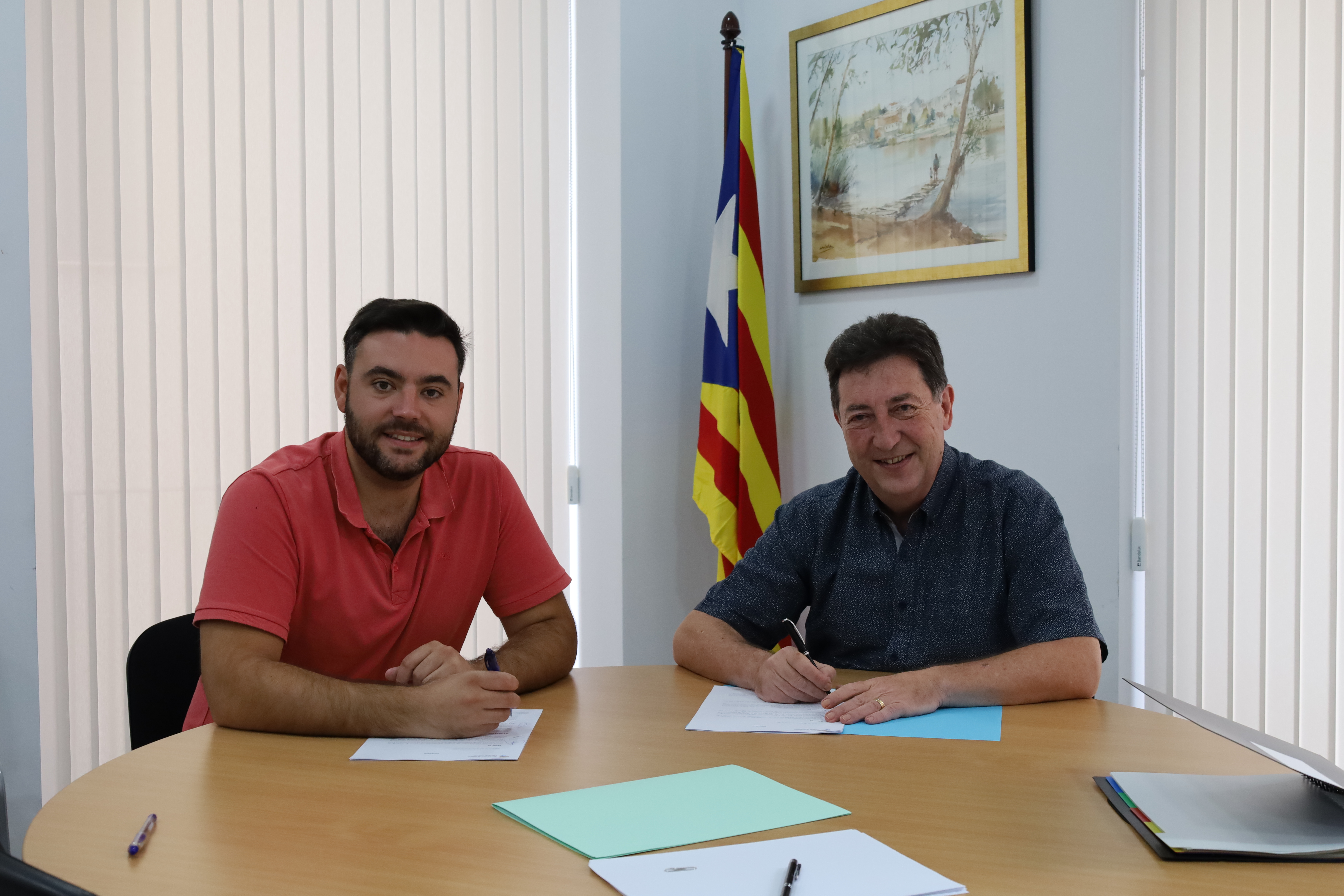 L??Ajuntament de Sallent i La Trenta-sisena signen un nou conveni de col·laboració