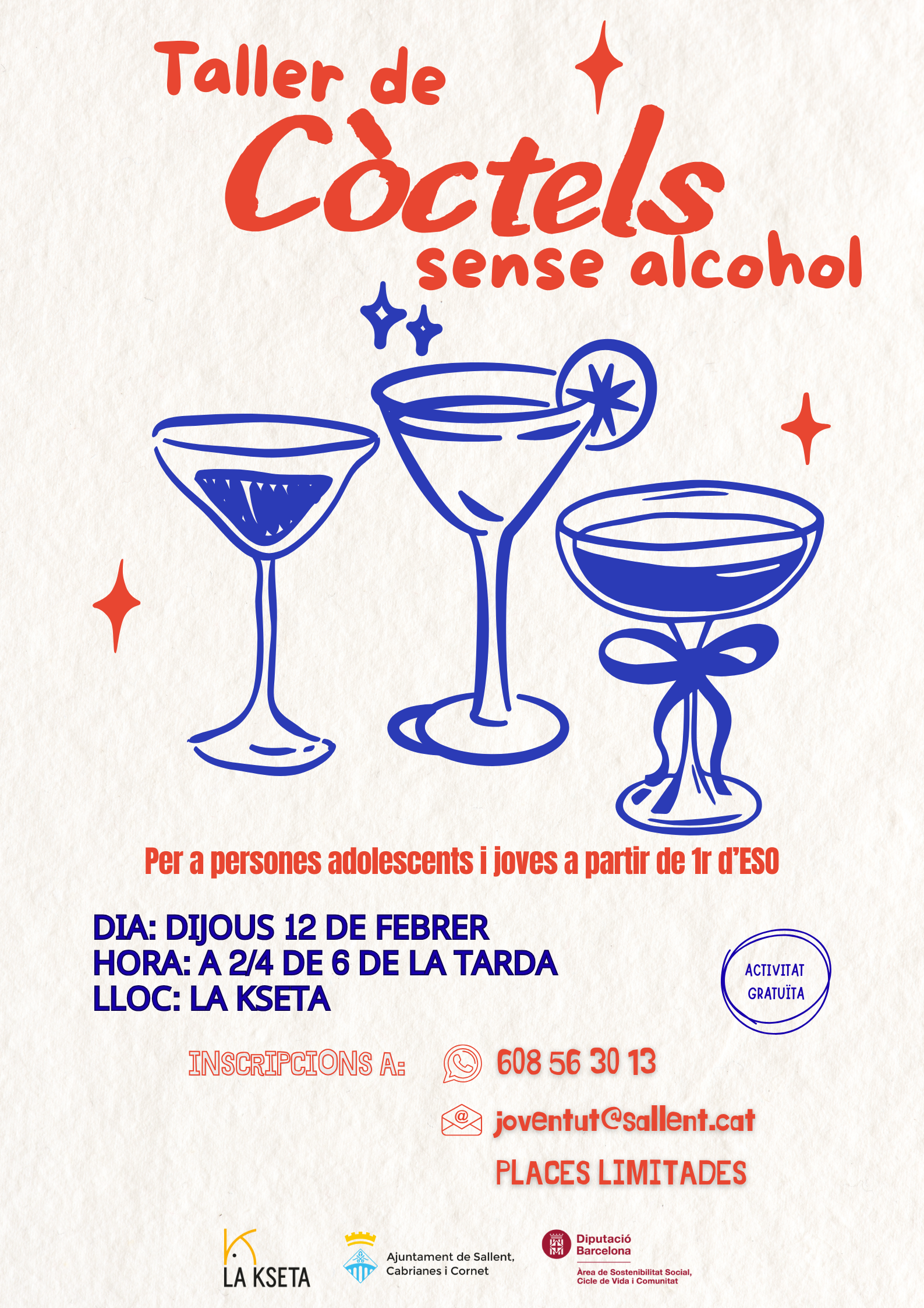 Taller de C&ograve;ctels sense alcohol