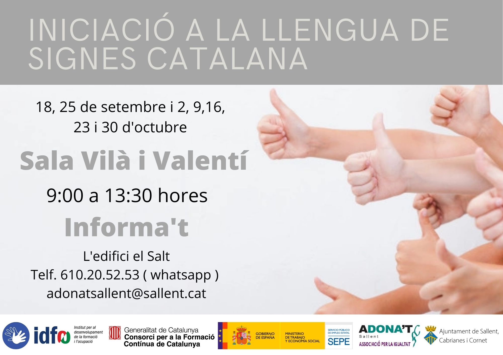 Curs d'iniciació a la llengua de signes catalana