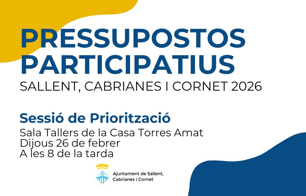 Sessi&oacute; de Prioritzaci&oacute; dels Pressupostos Participatius