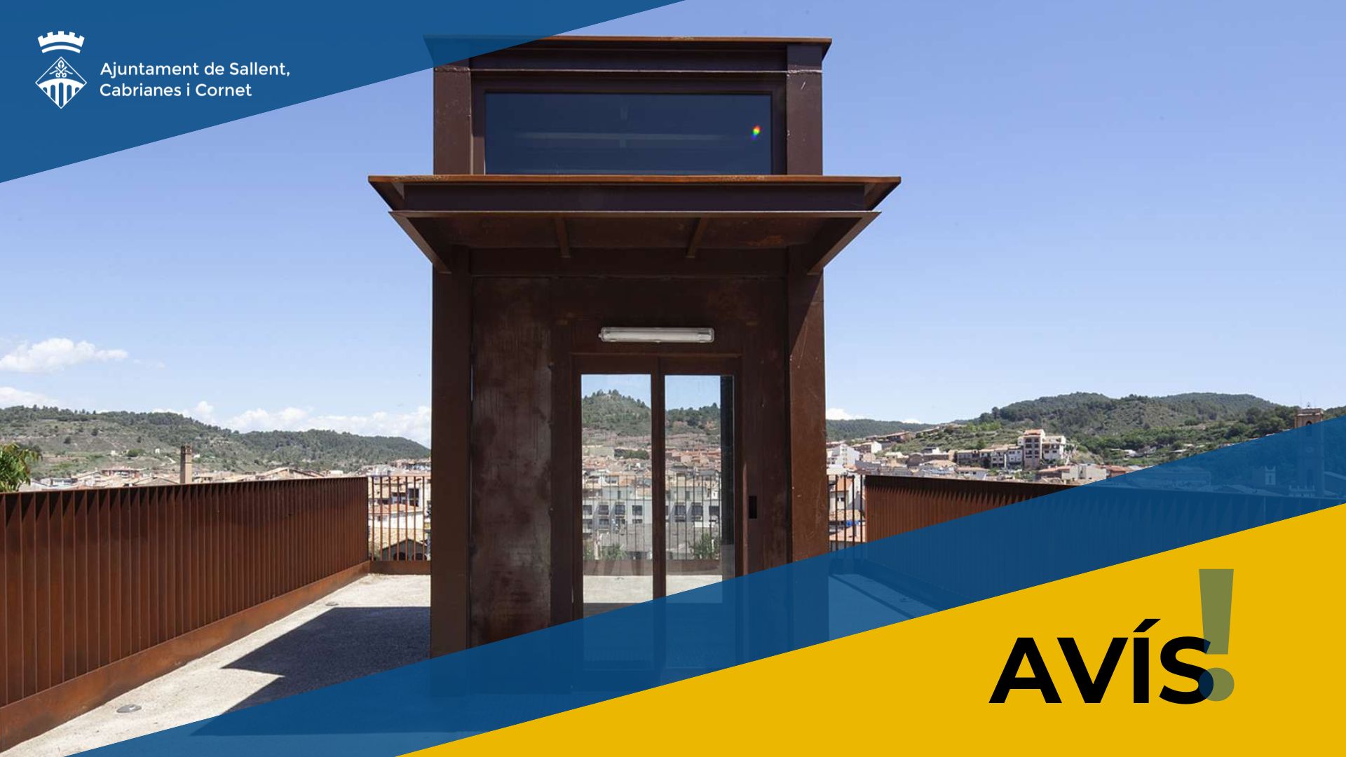 Tasques de manteniment a l�??ascensor de La Rampinya.