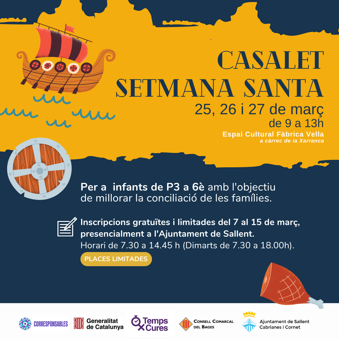 Cartell del Casalet Setmana Santa Sallent 2024