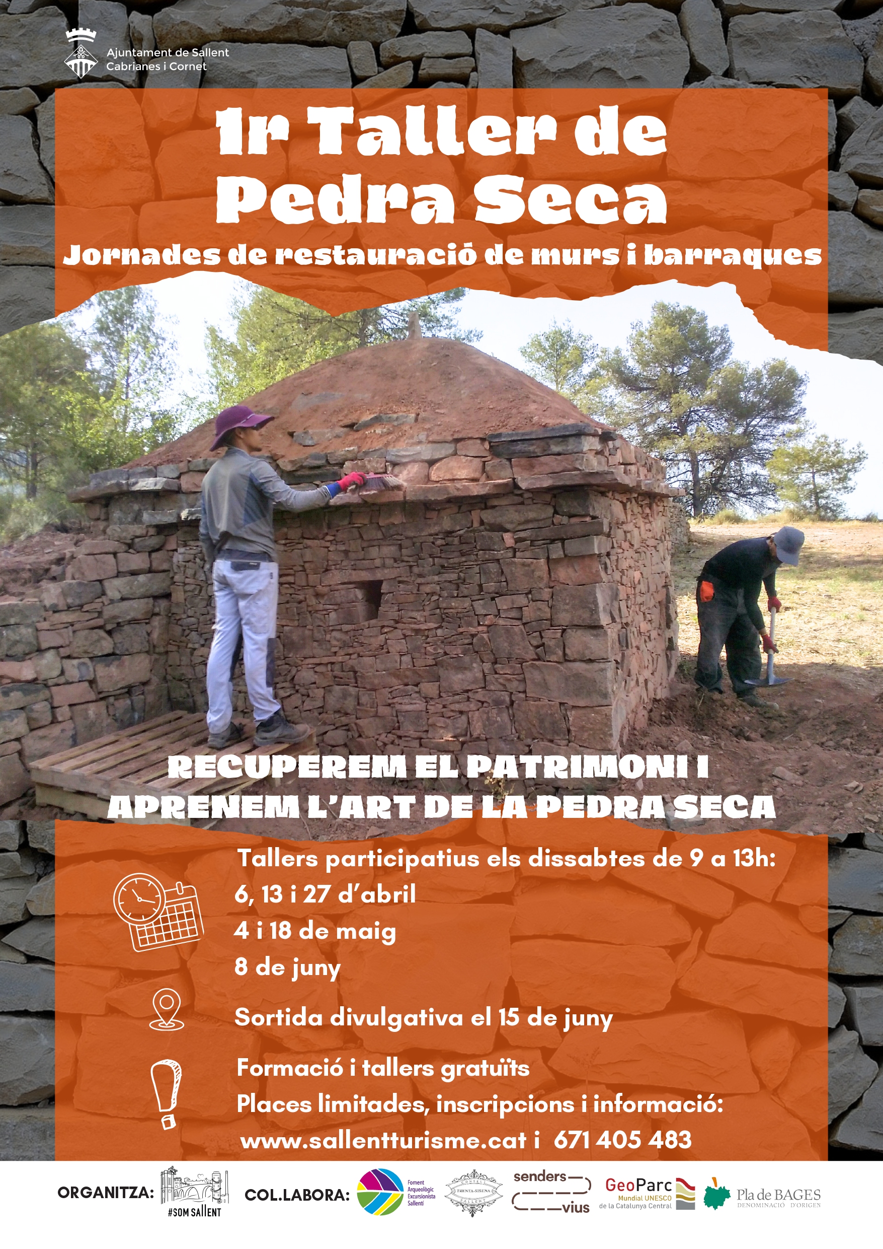 Sallent estrena un cicle d'activitats per reivindicar el patrimoni de pedra seca