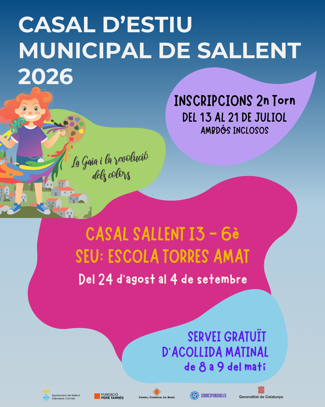 S'obre el per&iacute;ode d'inscripcions pel segon torn del Casal d'Estiu Municipal per a infants d'I3 a 6&egrave; de prim&agrave;ria