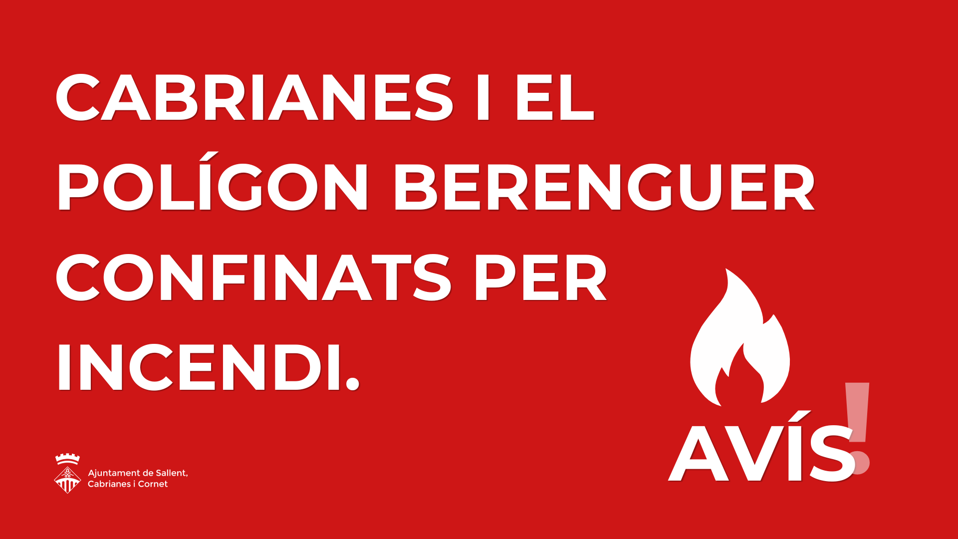 Cabrianes i el Pol&iacute;gon Berenguer queden confinats per la proximitat de l'incendi de Navarcles 