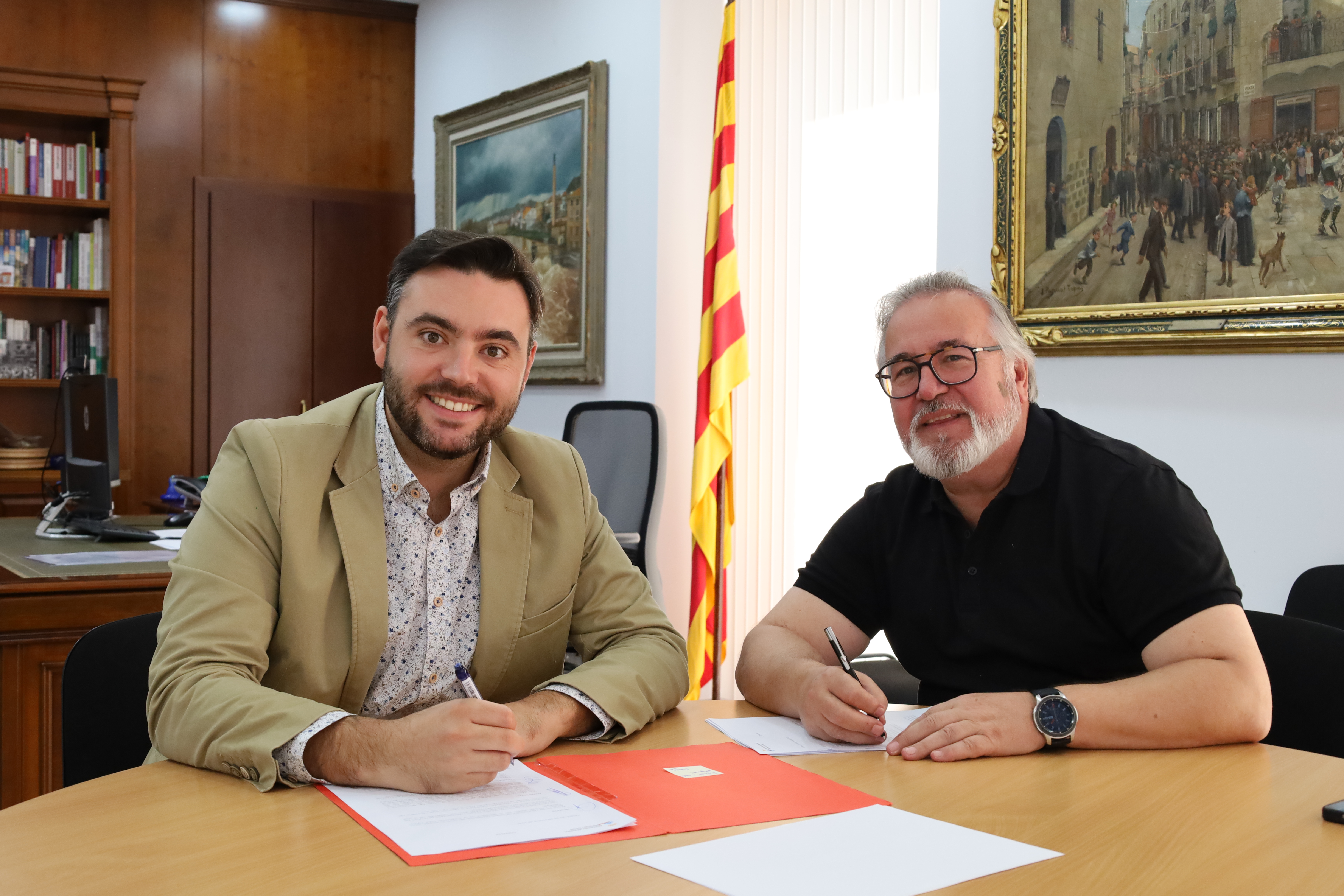 L'Ajuntament de Sallent i Unió de Botiguers i Comerciants de Sallent renoven l'acord per fomentar l'activitat econòmica del municipi