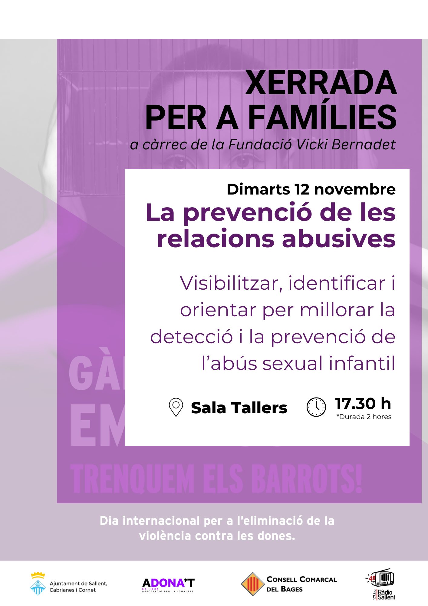 Sallent organitza una xerrada sobre la prevenció de les relacions abusives en infants