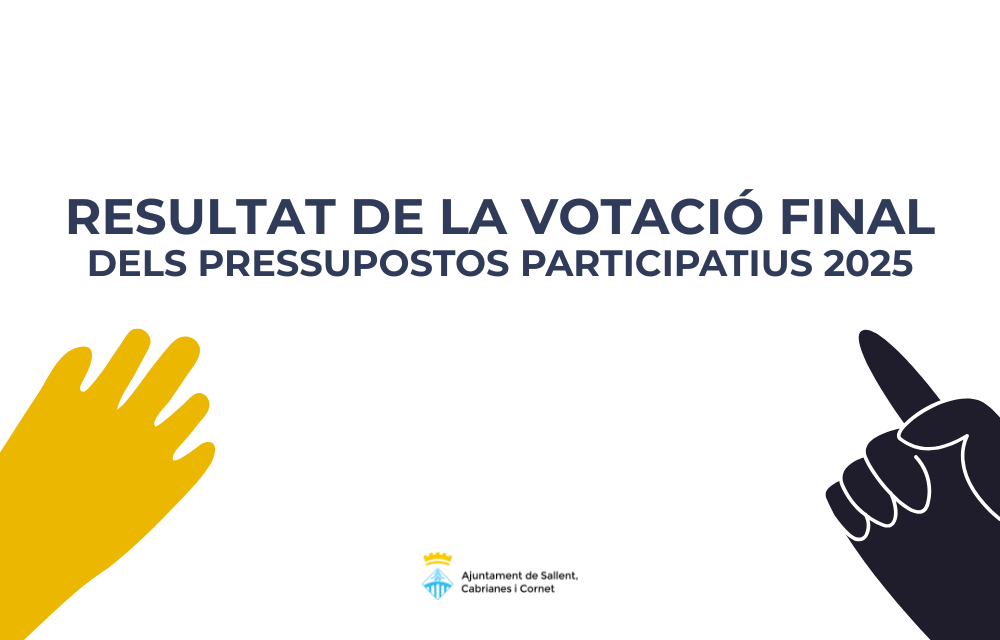 Sallent presenta el resultat de la votació dels pressupostos participatius 2025