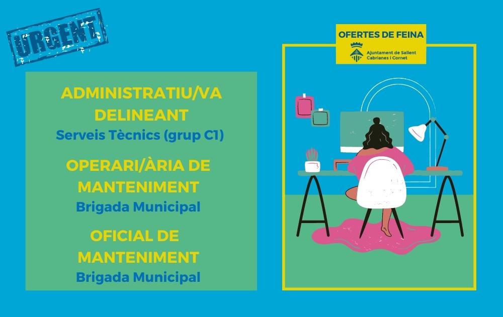 Ofertes de feina per incorporació immediata
