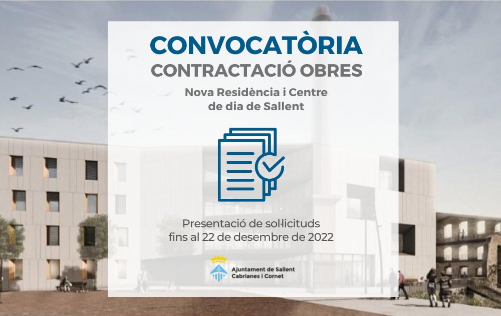 S'obre una nova convocatòria per a la contractació de les obres de la residència