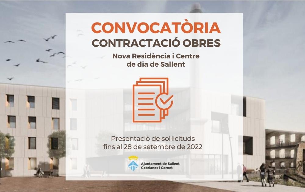 S'obre la convocatòria de contractació de les obres de la residència