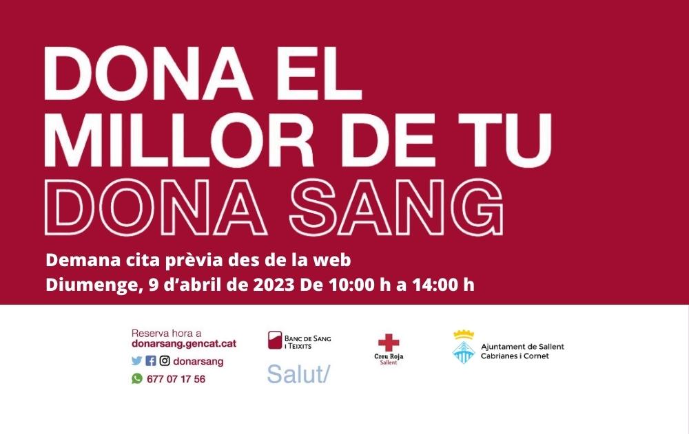 Apunta't per donar sang el 9 d'abril