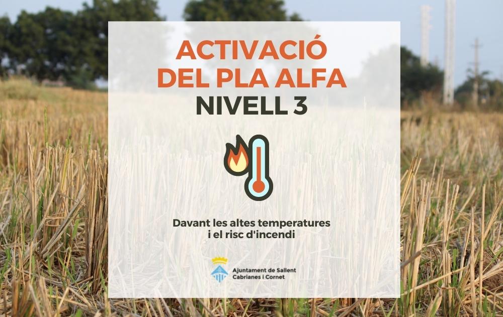 S'activa el Pla Alfa de nivell 3 a Sallent