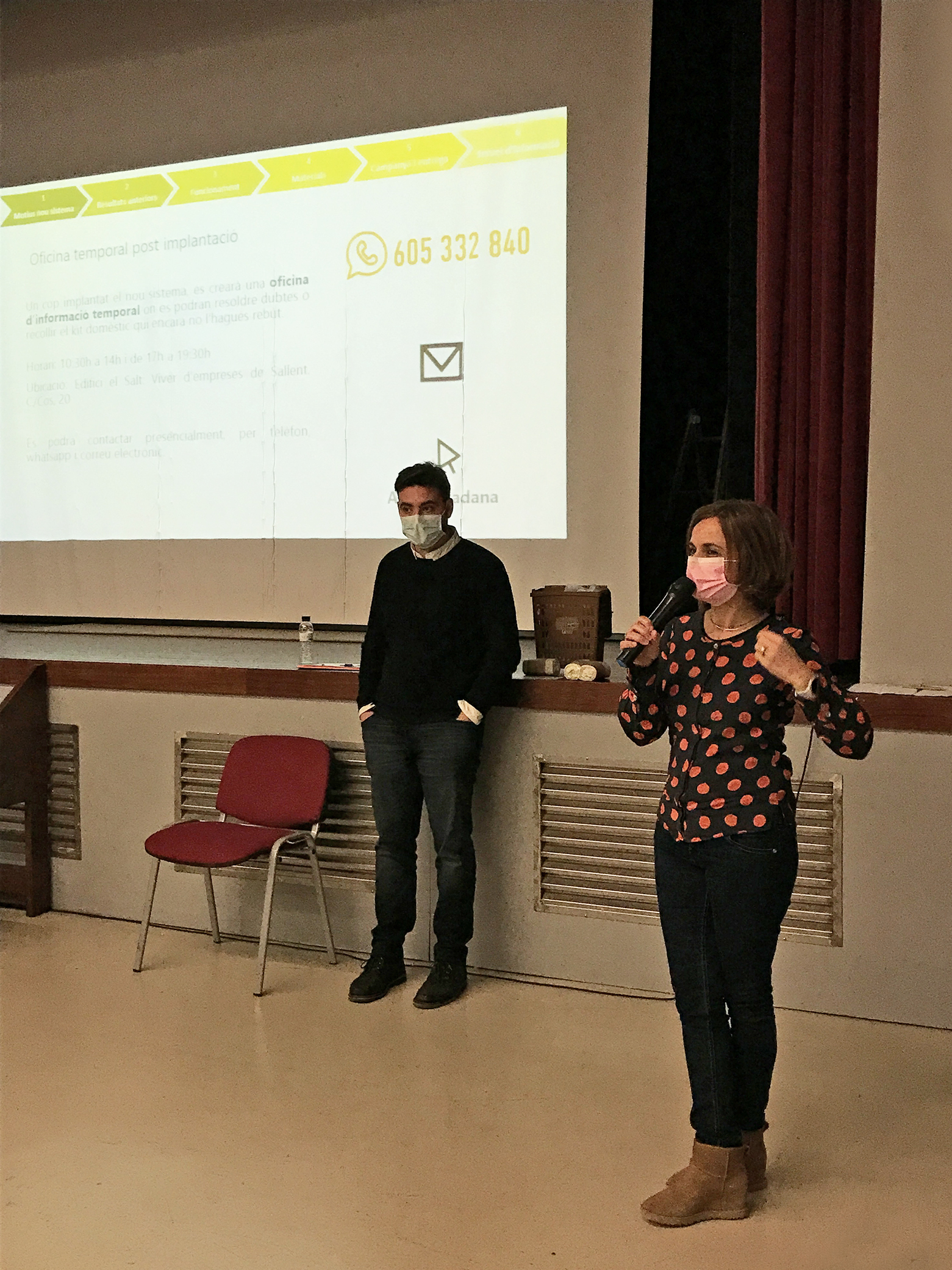 Anna Duocastella, tècnica de recollida selectiva del Consorci (Cabrianes, febrer de 2022)