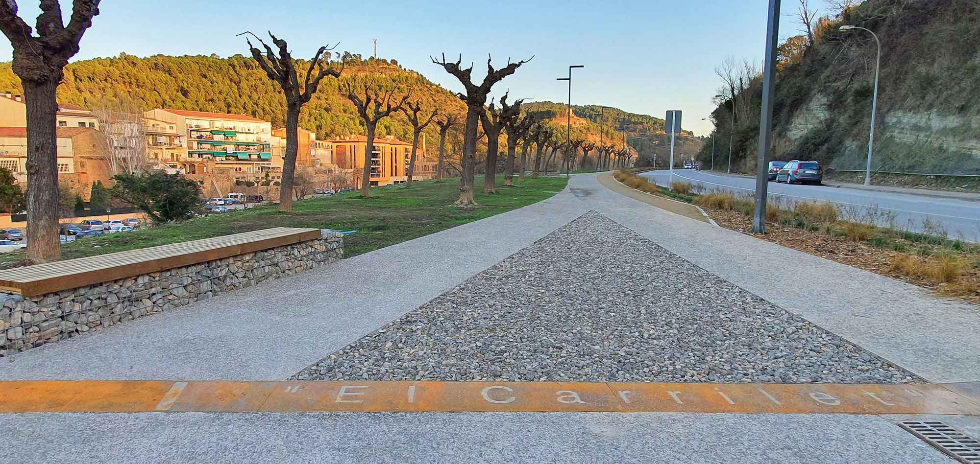 Un tram de via verda uneix el nucli urbà amb el futur Parc de l'Estació