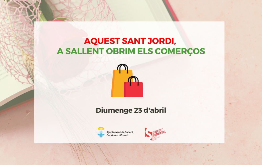 Aquest Sant Jordi, a Sallent obrim els comerços