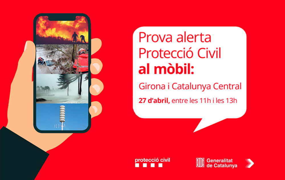 El 27 d'abril es fa una prova d'alerta per emergències! Participa-hi!