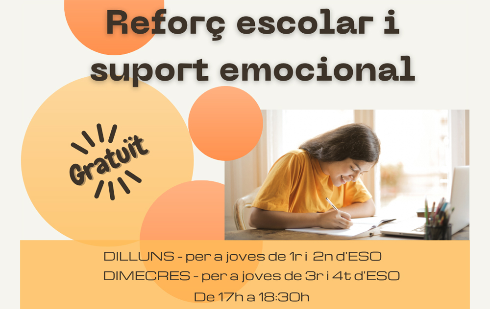 El consistori crea un recurs de reforç escolar i suport emocional