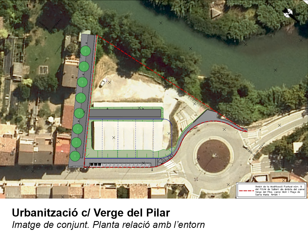 Plànol del projecte d'urbanització al c/ Verde del Pilar